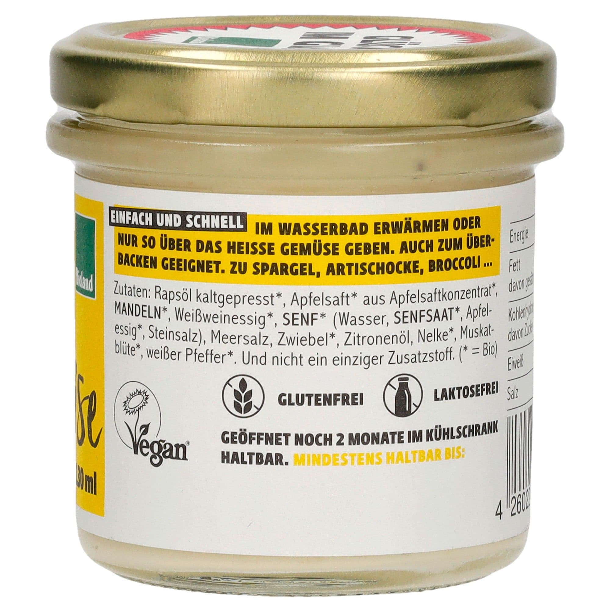 Vegane Sauce Hollandaise  4 x 130 ml** Bild 2