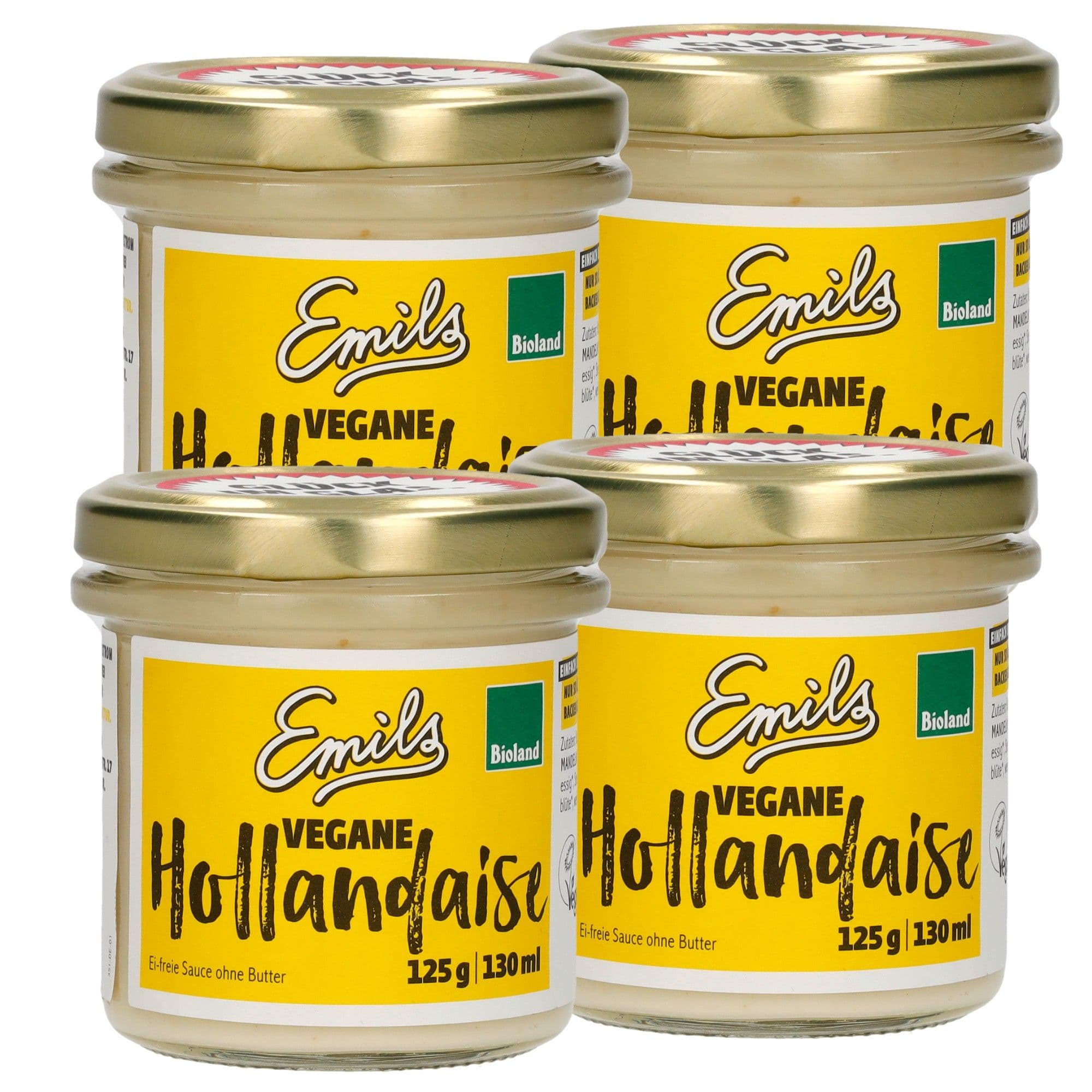 Vegane Bioland Sauce Hollandaise Emils 4 x 130 ml