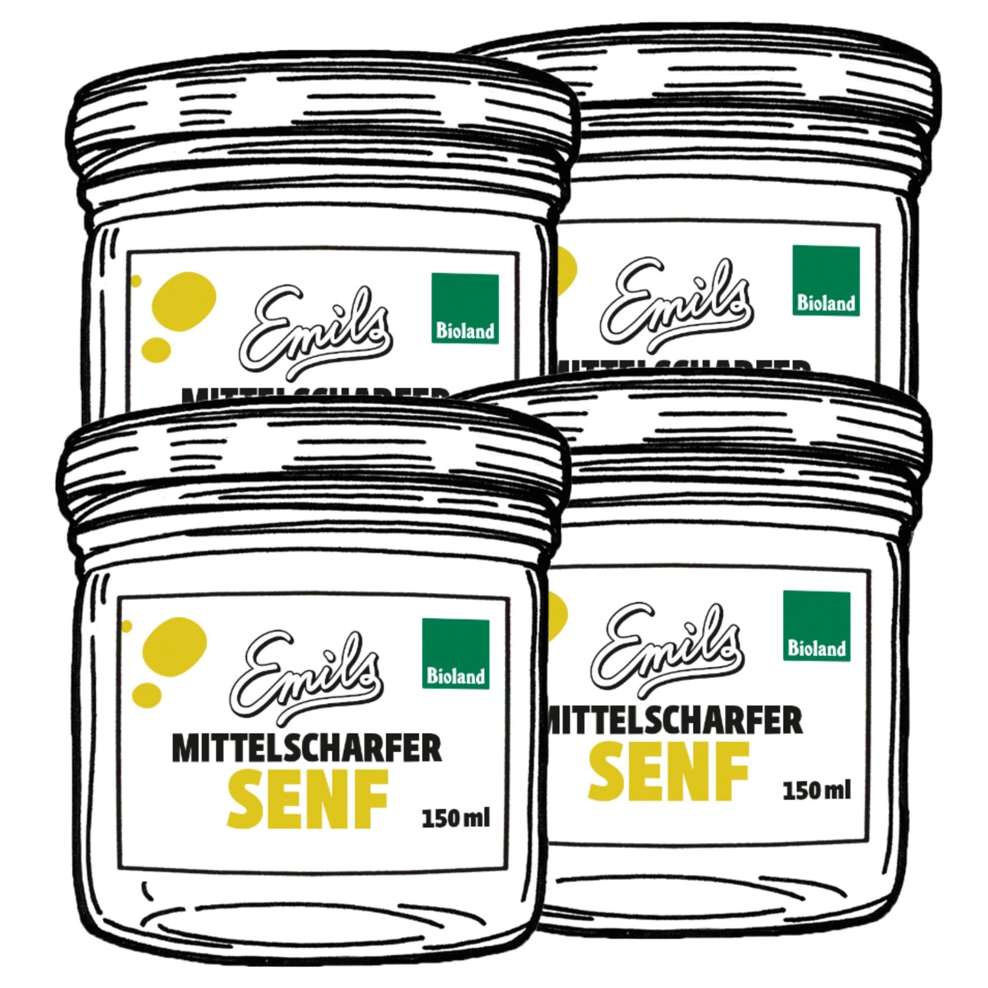 Mittelscharfer Senf  4 x 150 ml**