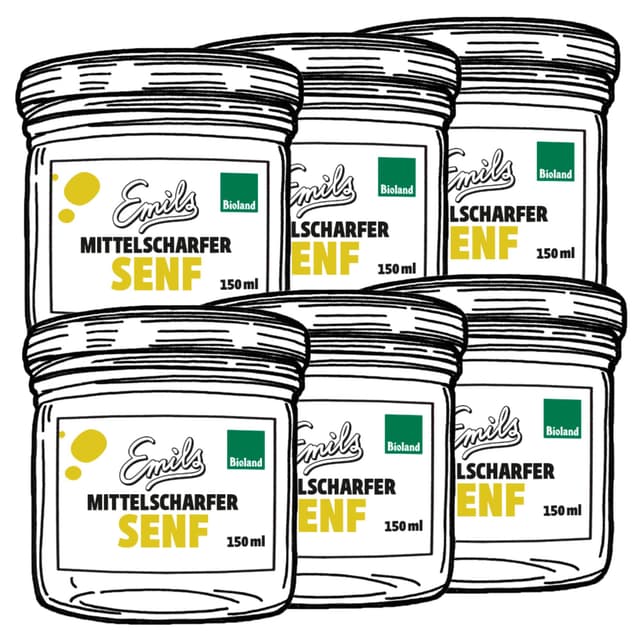 Mittelscharfer Senf 6 x 150 ml**