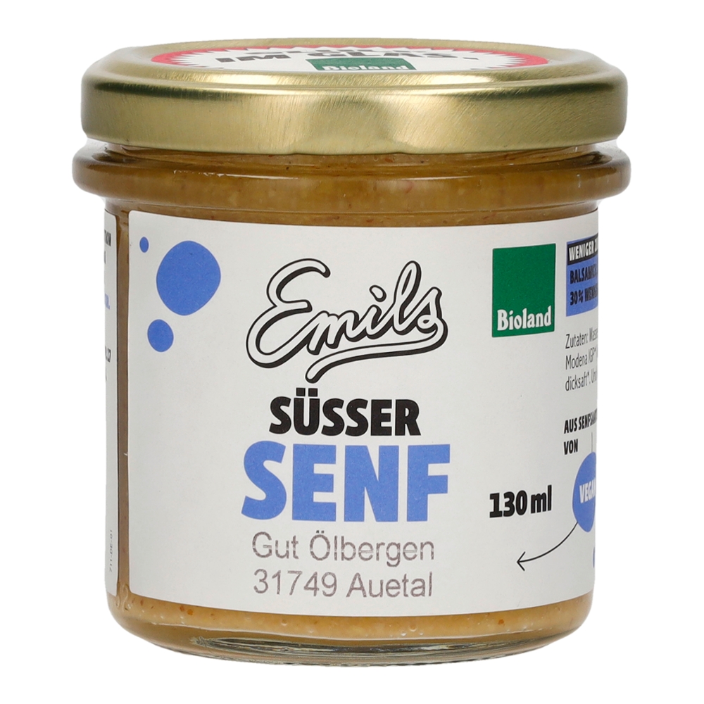 organic vegan raw-food sweet mustard emils 130ml
